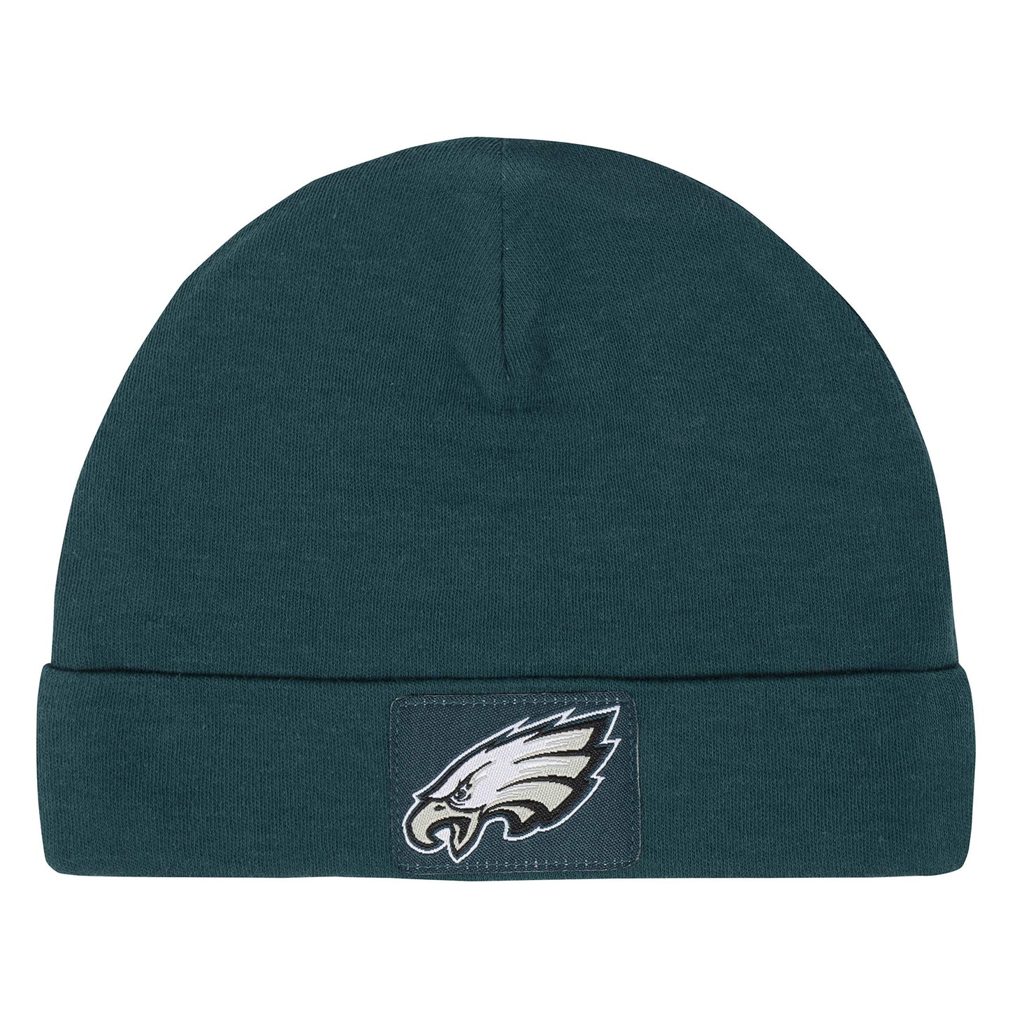 NFL Philadelphia Eagles 3 Pack Bodysuit Footed Pant and Cap Registry Gift Set, Green/White Philadelphia Eagles, 0-3M
