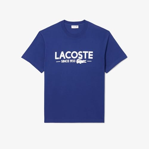Lacoste Mens Classic Fit Cotton Jersey T-Shirt, Globe, 4