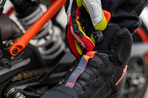 SHIMA Edge Vented, Motorcycle Shoes for Men - Breathable, Reinforced Street Riding Shoes with ATOP Closure System, Ankle Support, Anti-Slip Sole, Gear Pad (Red, 12,5)