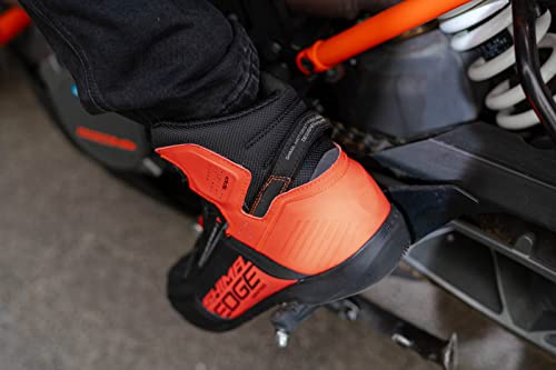 SHIMA Edge Vented, Motorcycle Shoes for Men - Breathable, Reinforced Street Riding Shoes with ATOP Closure System, Ankle Support, Anti-Slip Sole, Gear Pad (Red, 12,5)