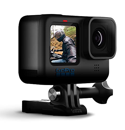 GoPro HERO10 Black - Waterproof Action Camera with Front LCD and Touch Rear Screens, 5.3K60 Ultra HD Video, 23MP Photos, 1080p Live Streaming, Webcam, Stabilization (Renewed)
