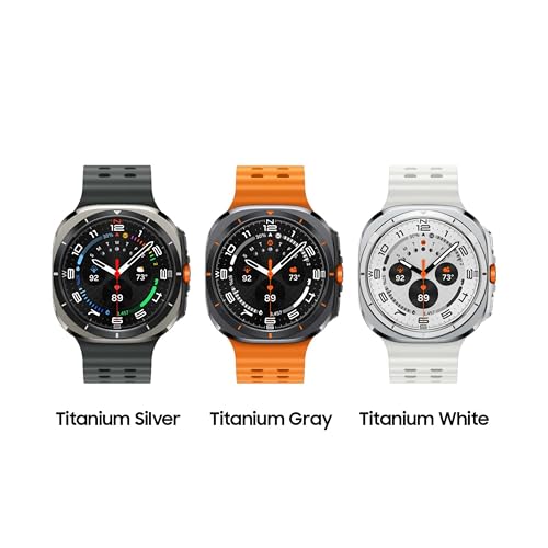 SAMSUNG Galaxy Watch Ultra 47mm LTE AI Smartwatch w/Energy Score, Wellness Tips, Heart Rate Tracking, Sleep Monitor, Fitness Tracker, GPS, 2024,Titanium Gray [US Version, 1Yr Manufacturer Warranty]