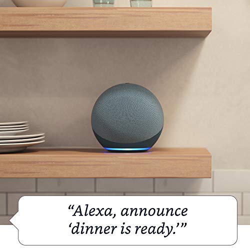 Amazon Echo (newest model), With premium sound, smart home hub, and Alexa, Twilight Blue