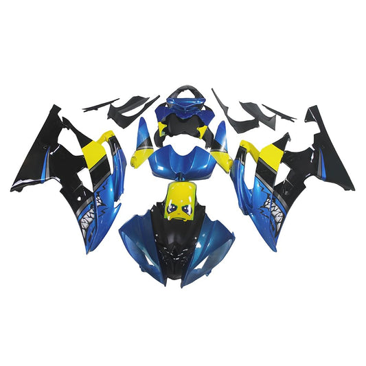 Injection Mold ABS Plastics Fairings Kit for Yamaha YZF-R6 2008-2016 Bodywork Body Kit Shark Blue Yellow