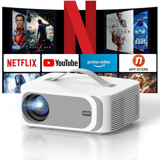 [Netflix-Licensed&Dolby Audio]Projector-4K with WiFi 6&Bluetooth, Lisowod Native 1080P 800ANSI Outdoor Portable-Projector, Electric Focus 4D/4P Keystone Smart Projector with Netflix/YouTube/PrimeVideo