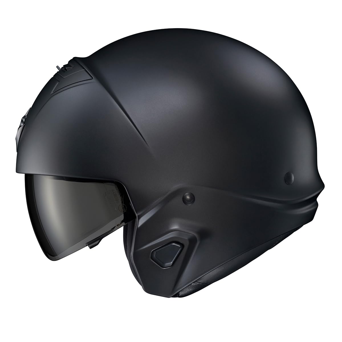 ScorpionEXO Covert 2 Open Face 3/4 Full Mode Motorcycle Helmet Bluetooth Ready Speaker Pockets Interchangeable Mouth Cover DOT Approved Solid (Matte Black - XL)