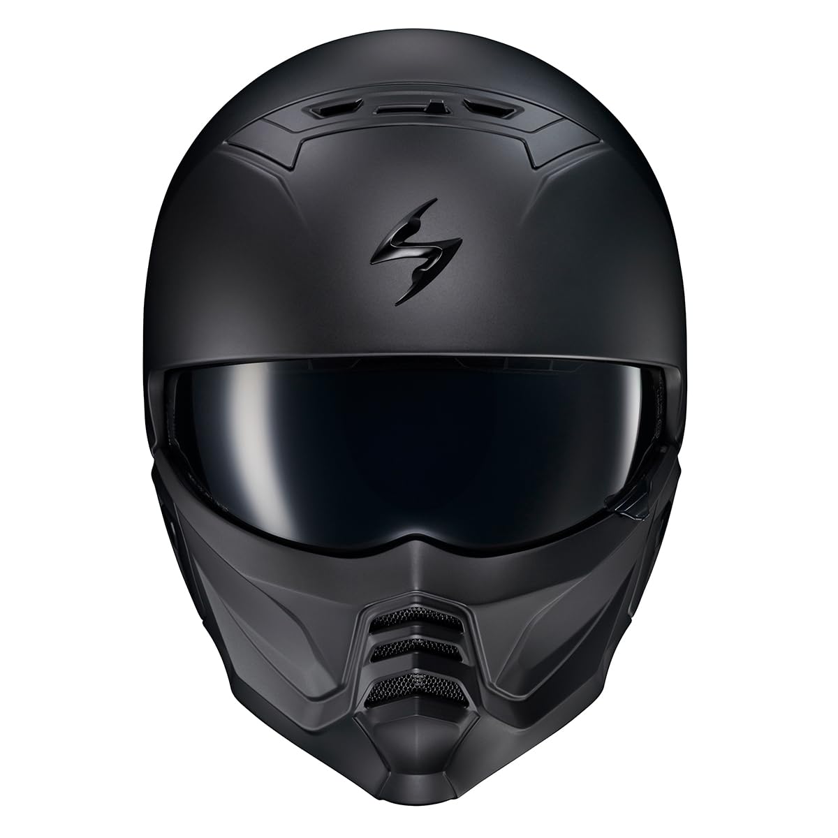 ScorpionEXO Covert 2 Open Face 3/4 Full Mode Motorcycle Helmet Bluetooth Ready Speaker Pockets Interchangeable Mouth Cover DOT Approved Solid (Matte Black - XL)