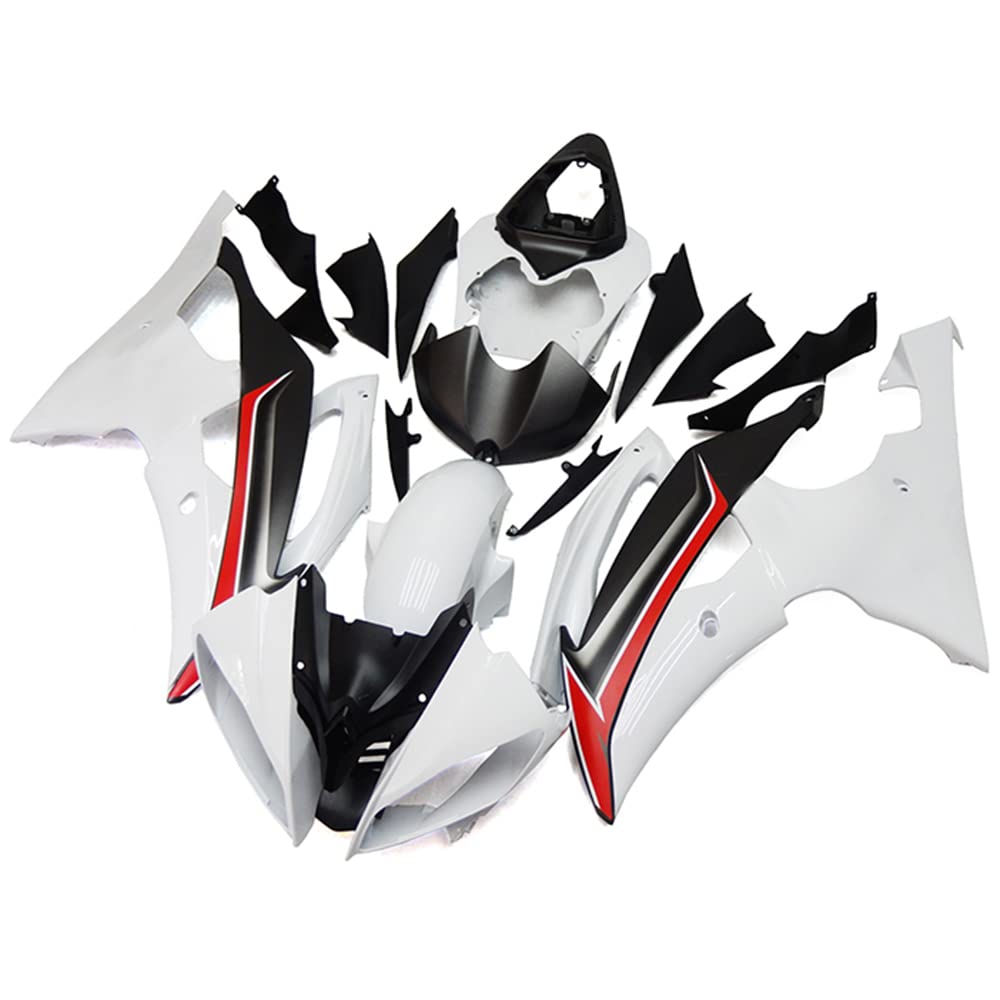 Injection Mold ABS Plastic Fairings Kit For Yamaha YZF-R6 2008-2016 09 10 Bodywork Black White