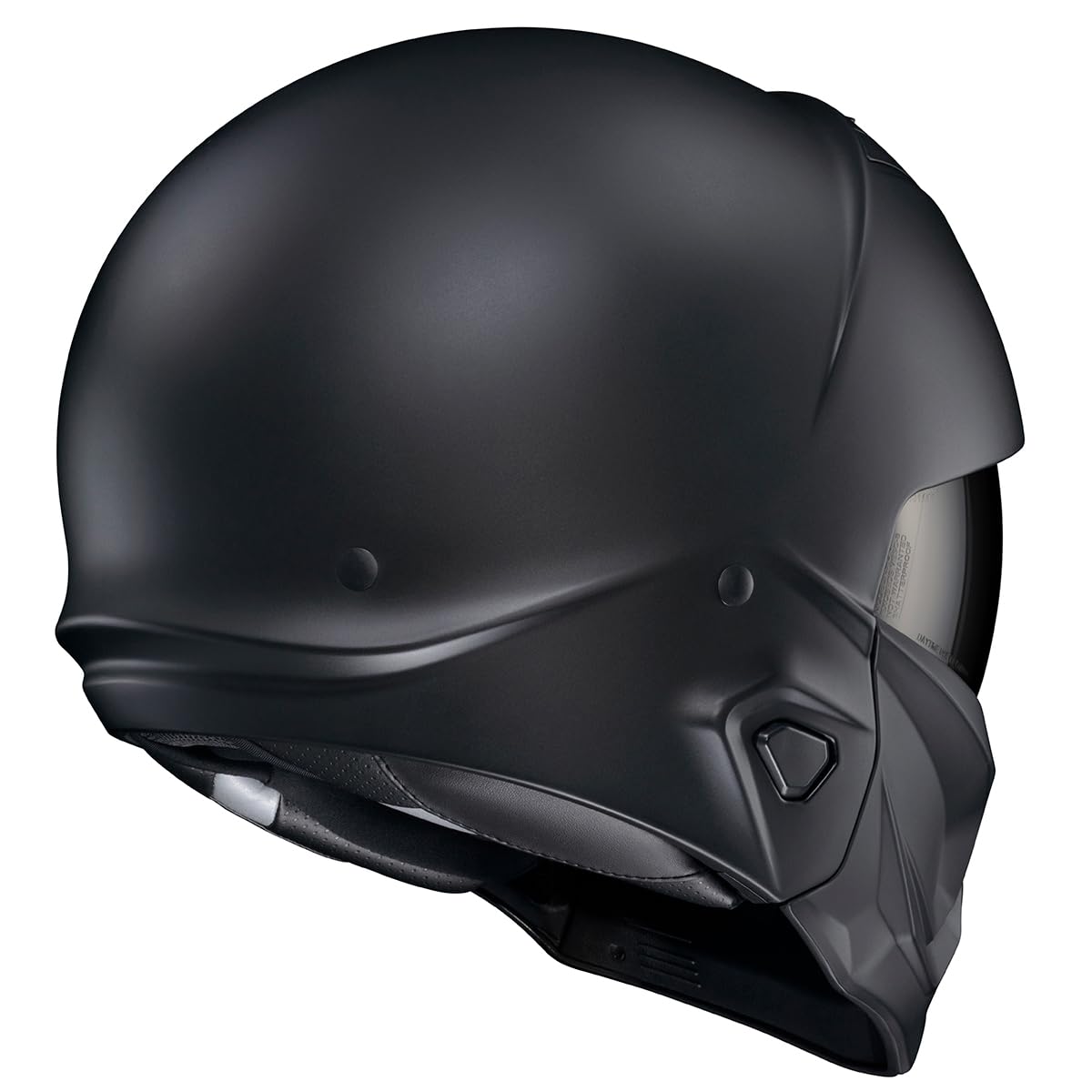 ScorpionEXO Covert 2 Open Face 3/4 Full Mode Motorcycle Helmet Bluetooth Ready Speaker Pockets Interchangeable Mouth Cover DOT Approved Solid (Matte Black - XL)