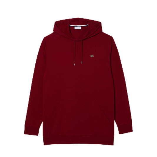 Lacoste Men's Tall Fit Hooded T-Shirt, LT, Bordeaux