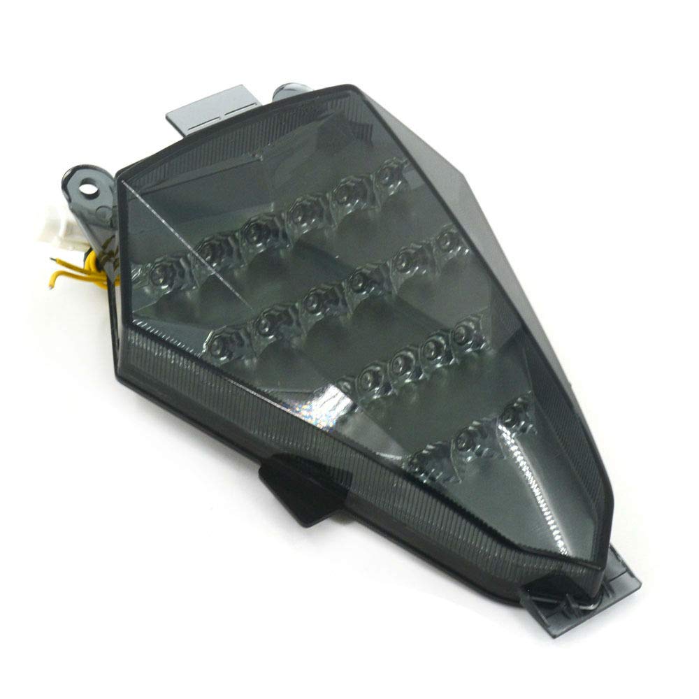MZS Motorcycle Tail Light, LED Integrated Turn Signal Blinker Smoke Compatible with YZF R6 YZF-R6 RJ15 2008-2016