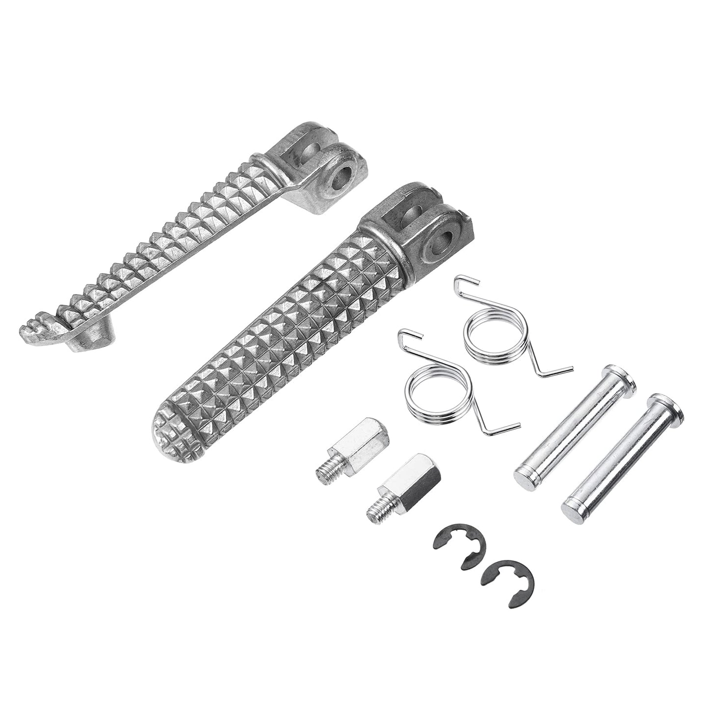 VPZMT Front Foot Pegs Fits for 1998-2023 yamaha YZF R1, 2015-2023 R1S/R1M, 1999-2020 R6, 2003-2009 R6S (Front-White)