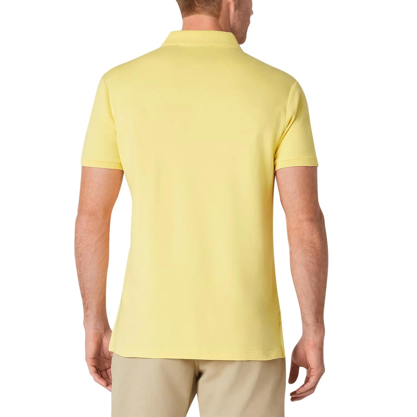 U.S. Polo Assn. Men's Solid Polo with Small Pony, Lemon Frost/Classic Navy, X-Large