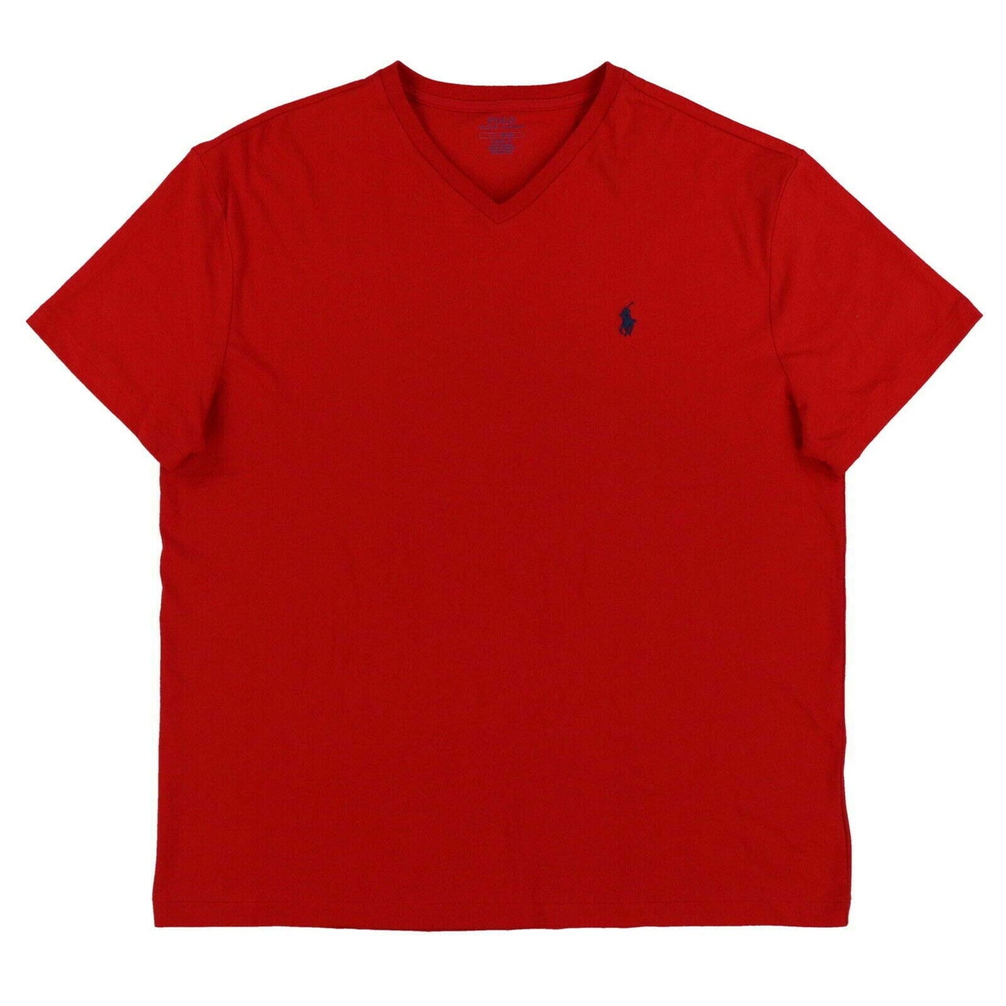 POLO RALPH LAUREN Mens Classic Fit V-Neck T-Shirt (Medium, Classic Red)