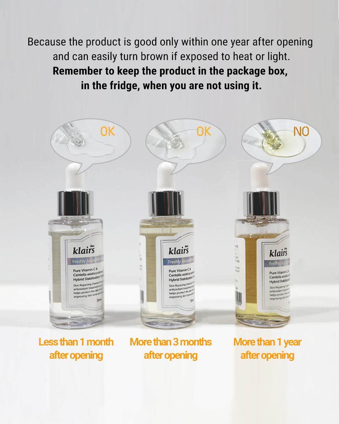 [DearKlairs] Freshly Juiced Vitamin Drop, 5% Hypoallergenic pure vitamin C serum, 35ml, 1.18oz | a potent skin rejuvenator, l ascorbic acid , antioxidant serum for face, korean skincare