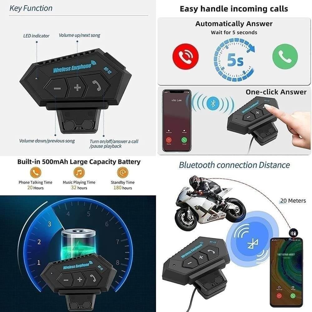 Bluetooth Full Face Motorcycle Helmet, DOT Approved Integrated Helmet, Built-in Dual Speaker with Microphone, Multiple Vents Motorbike Helmet Street Bike Helmet for Adults Men and Women S~XXXL(L,Small