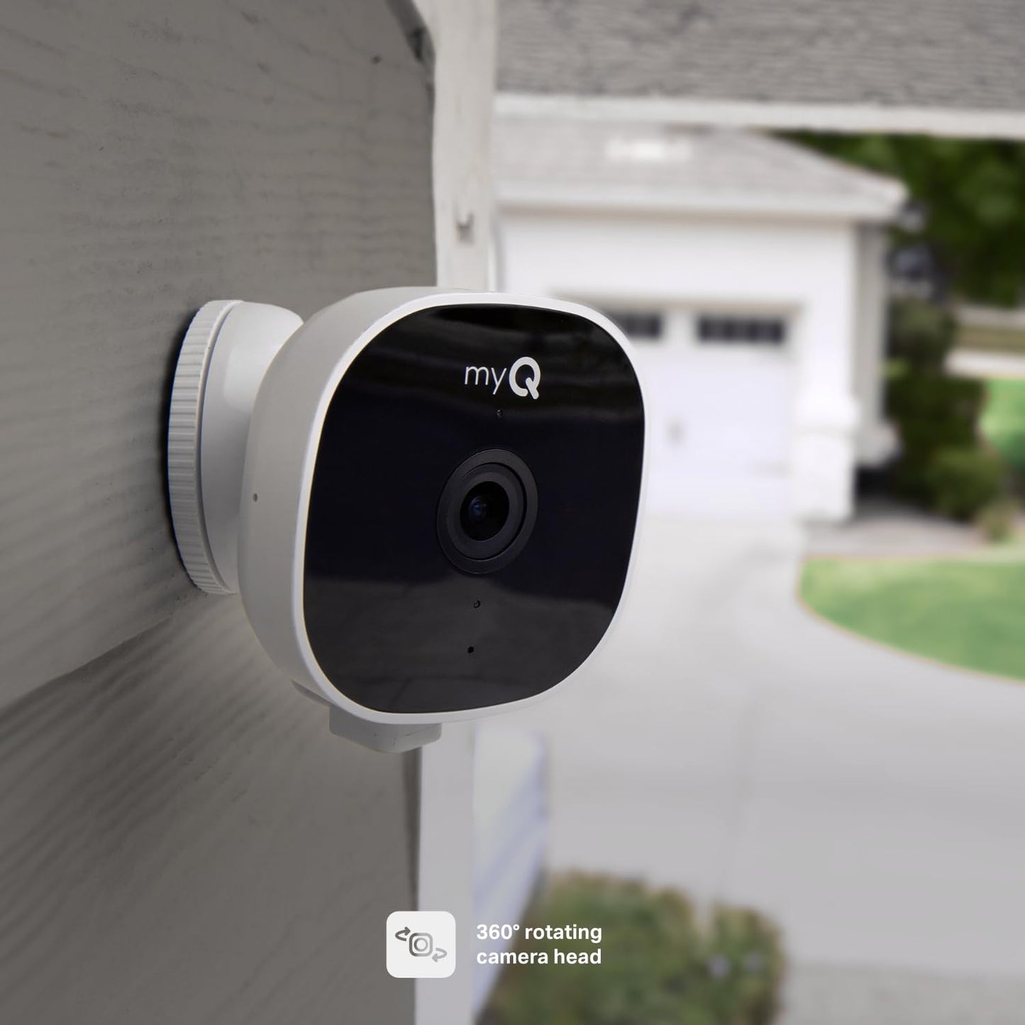myQ Smart Outdoor Wired Camera - 1080p HD Video, Color Night Vision, Smart Lock & Garage Integration, Motion Detection, Wi-Fi, Two-Way Audio, Smartphone Control