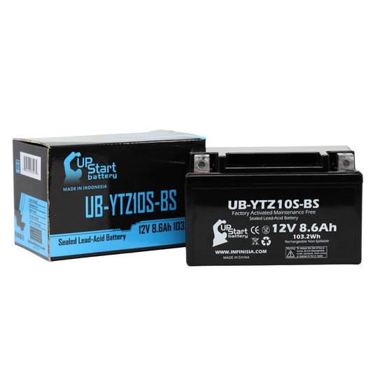 Replacement for 2007 Yamaha YZF-R6 (excl. R6S) 600CC Factory Activated, Maintenance Free, Motorcycle Battery - 12V, 8.6Ah, UB-YTZ10S-BS