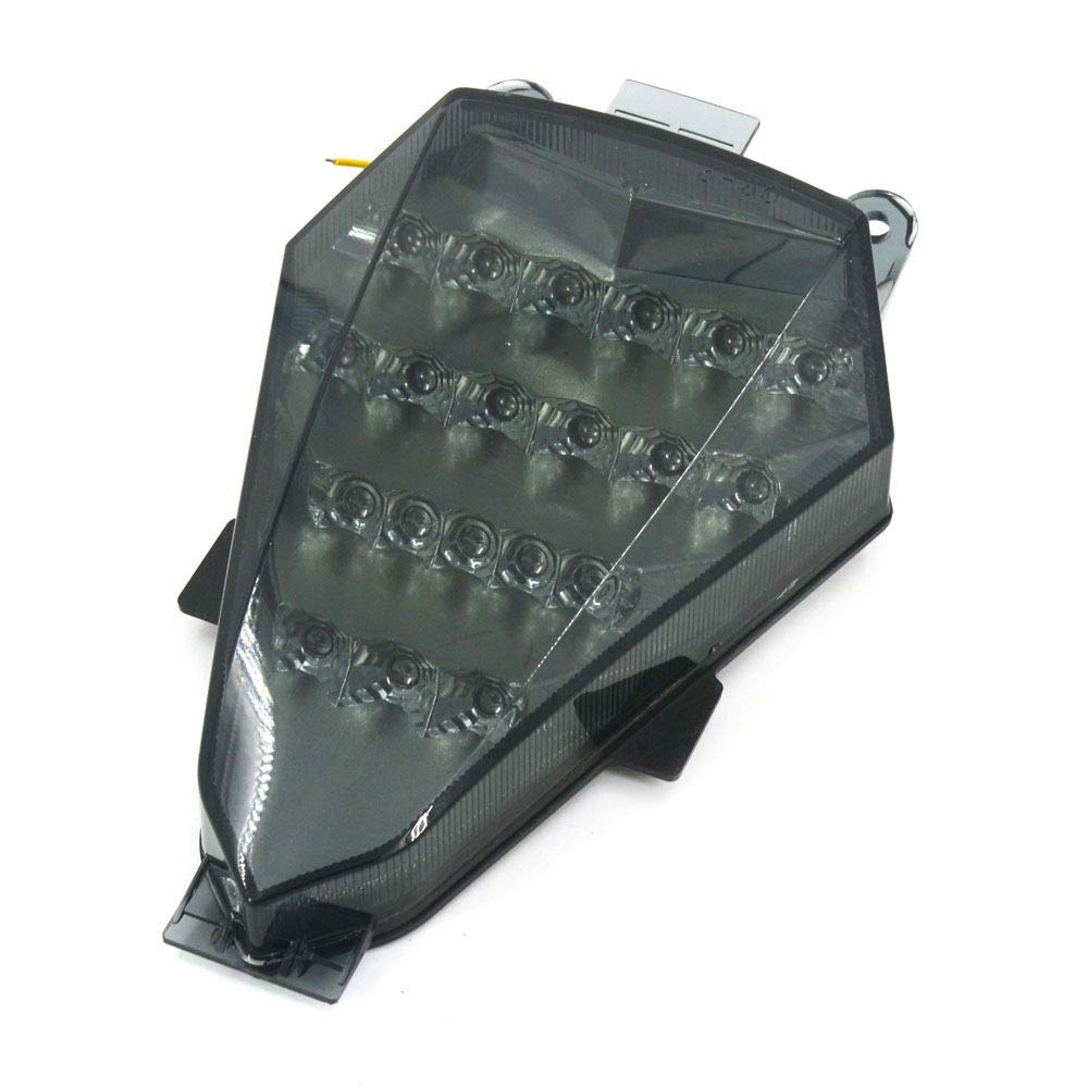 MZS Motorcycle Tail Light, LED Integrated Turn Signal Blinker Smoke Compatible with YZF R6 YZF-R6 RJ15 2008-2016