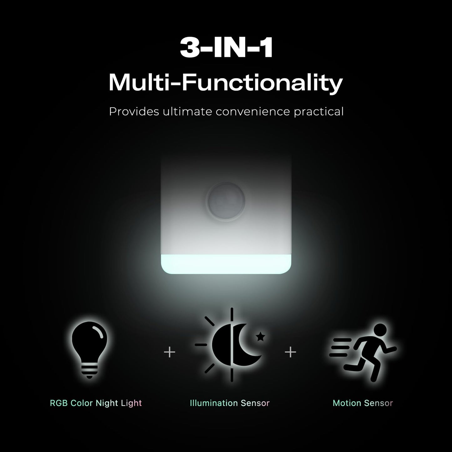 THIRDREALITY Smart Color Night Light, Matter Over WiFi, 3-1 Multi-Functionality, Work with SmartThings, Google Home, Apple Home, Alexa