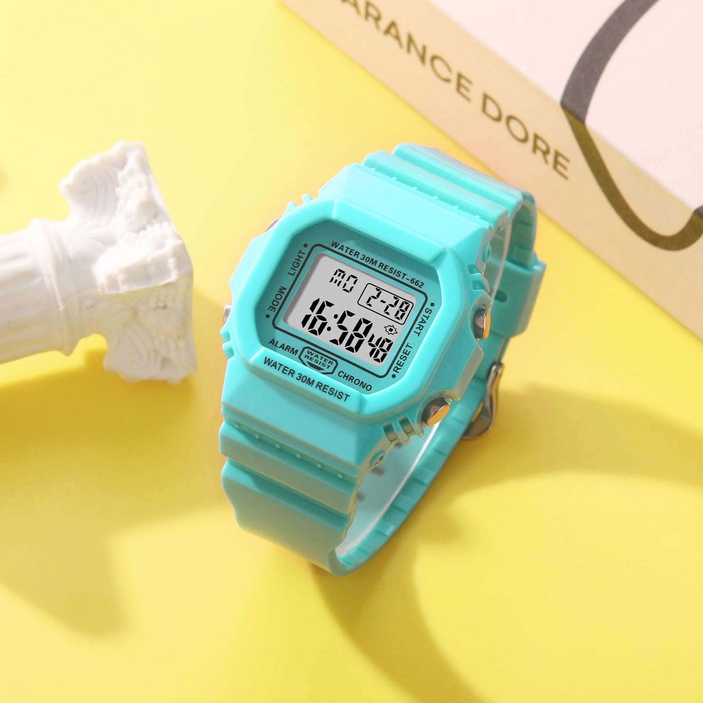 Digital Watch for Men Women Waterproof Outdoor Military Sports Timer Multifunctional Wristwatch Classic Design Easy to Set and Read Alarm Stopwatch Gift for Anniversary (662-Blue)