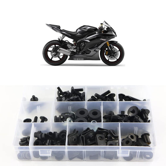 Xitomer Full Sets Fairing Bolts Kits, Fit for YZF-R6 2006 2007, Mounting Kits Washers Nuts Fastenings Clips Grommets (Matte Black)