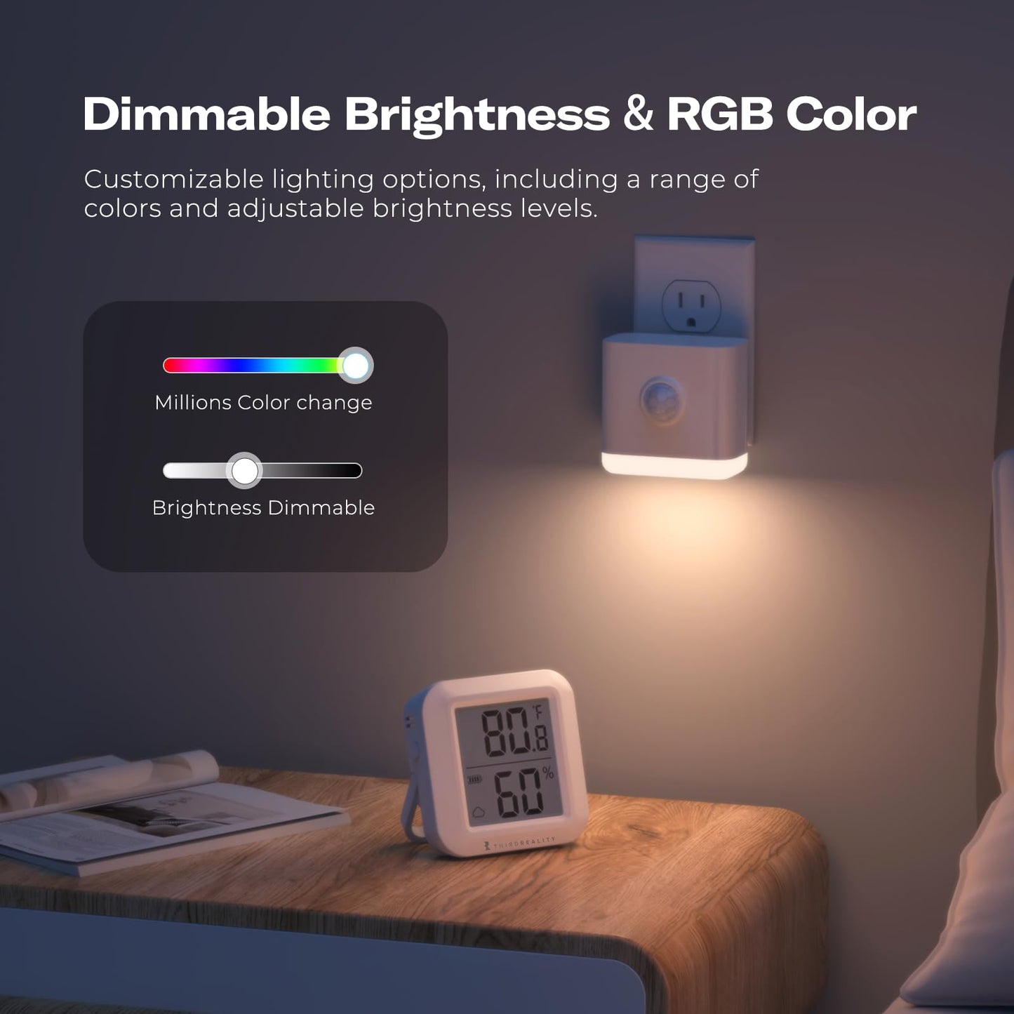 THIRDREALITY Smart Color Night Light, Matter Over WiFi, 3-1 Multi-Functionality, Work with SmartThings, Google Home, Apple Home, Alexa
