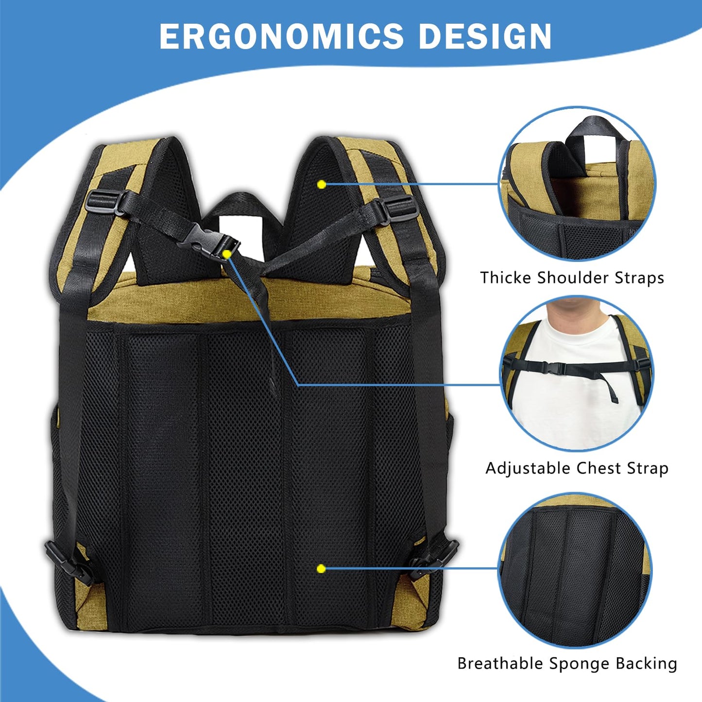 Pet Backpack Carrier for Cats，Dogs and Rabbits,5ways to Carry,Up to 18 Lbs，Ventilateda,Surface Waterproof and Soft Cushion Back Support Collapsible for Travel/Hiking/Outdoor(Green)