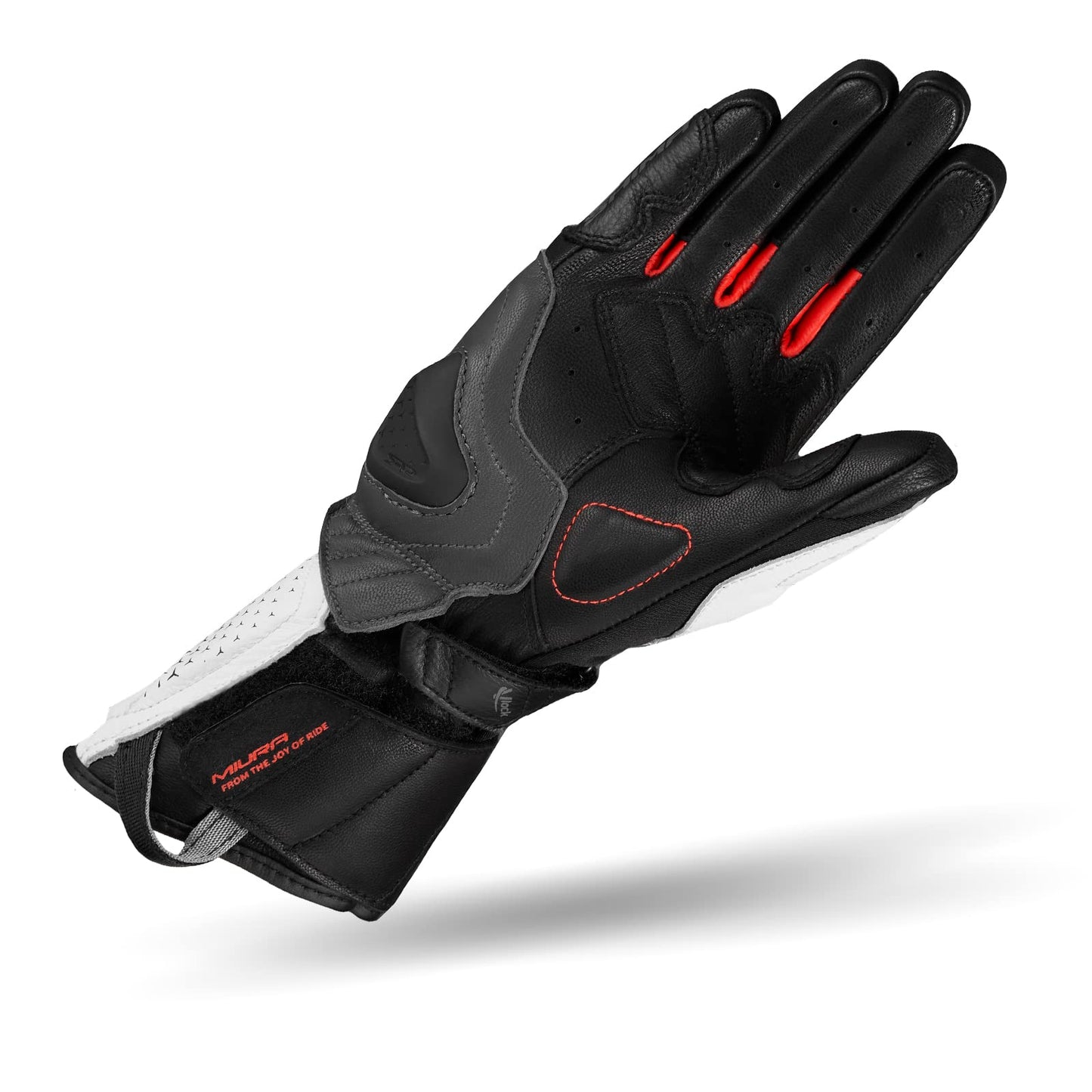 SHIMA MIURA Motrocycle Gloves for Women - Touchscreen Summer Sport Leather Biker Riding Gloves with Protector, Reinforced Palm (Red Fluo, XS)