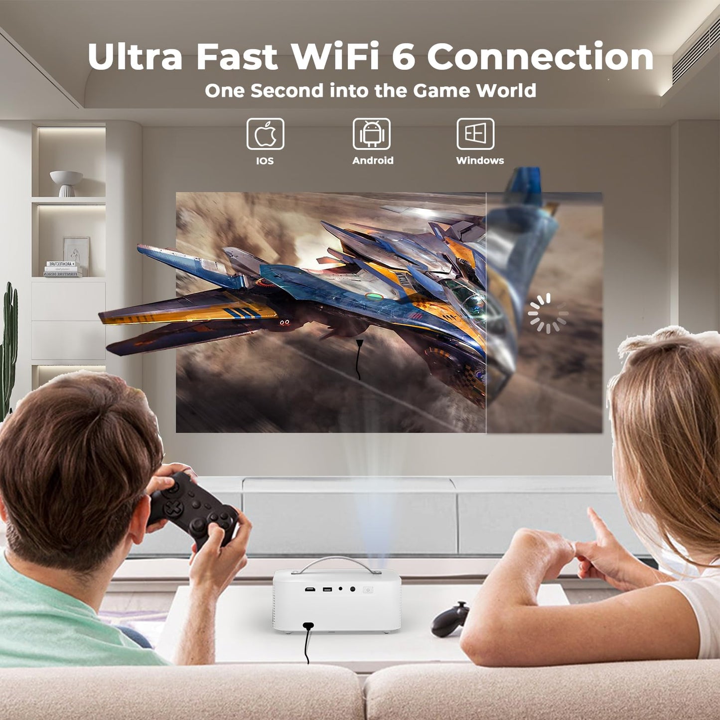 [Netflix-Licensed&Dolby Audio]Projector-4K with WiFi 6&Bluetooth, Lisowod Native 1080P 800ANSI Outdoor Portable-Projector, Electric Focus 4D/4P Keystone Smart Projector with Netflix/YouTube/PrimeVideo
