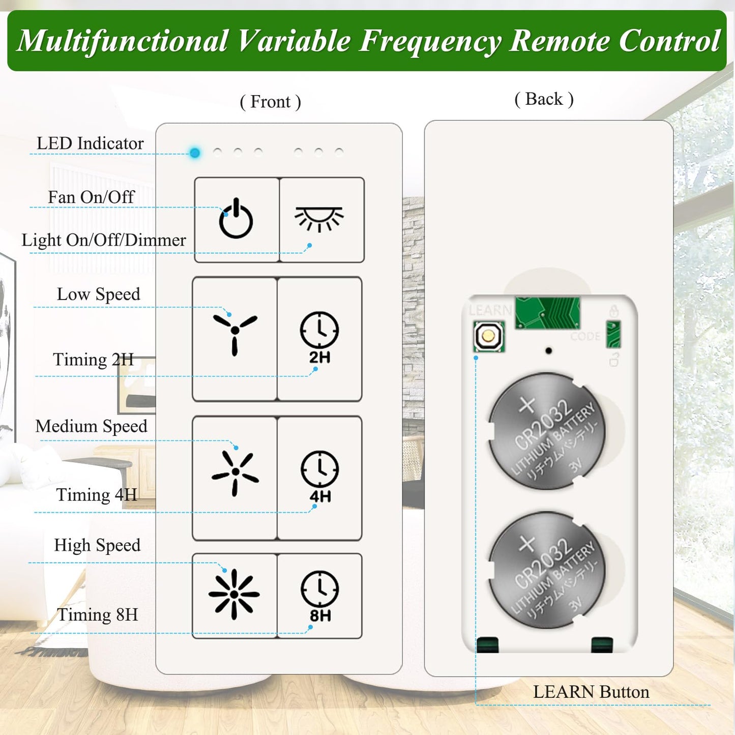 Universal Smart Ceiling Fan Remote Control and Light Dimmer, 3 Speed with 2-8h Timming, Smart Home Devices That Compatible with Alexa and Google Assistant (Beige)