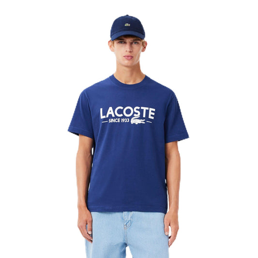 Lacoste Mens Classic Fit Cotton Jersey T-Shirt, Globe, 4