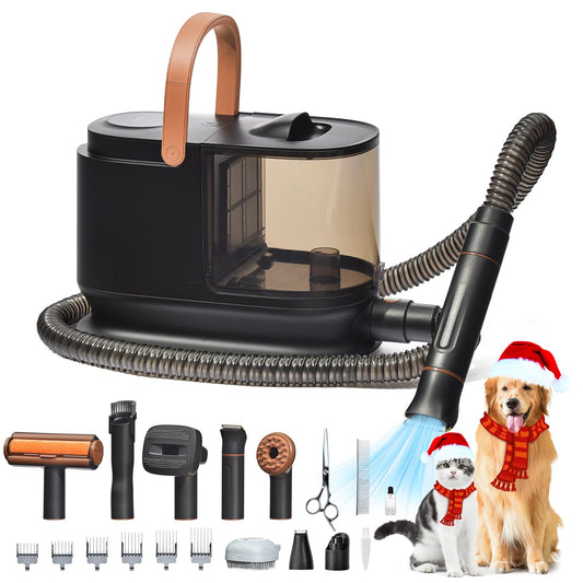Bunfly Dog Hair Vacuum, Dog Grooming Kit, Pet Grooming Vacuum,13,000kPa Powerful Suction, 99% Hair Removal, 3.5L Capacity, 16 Pet Grooming Tools, Home Cleaning
