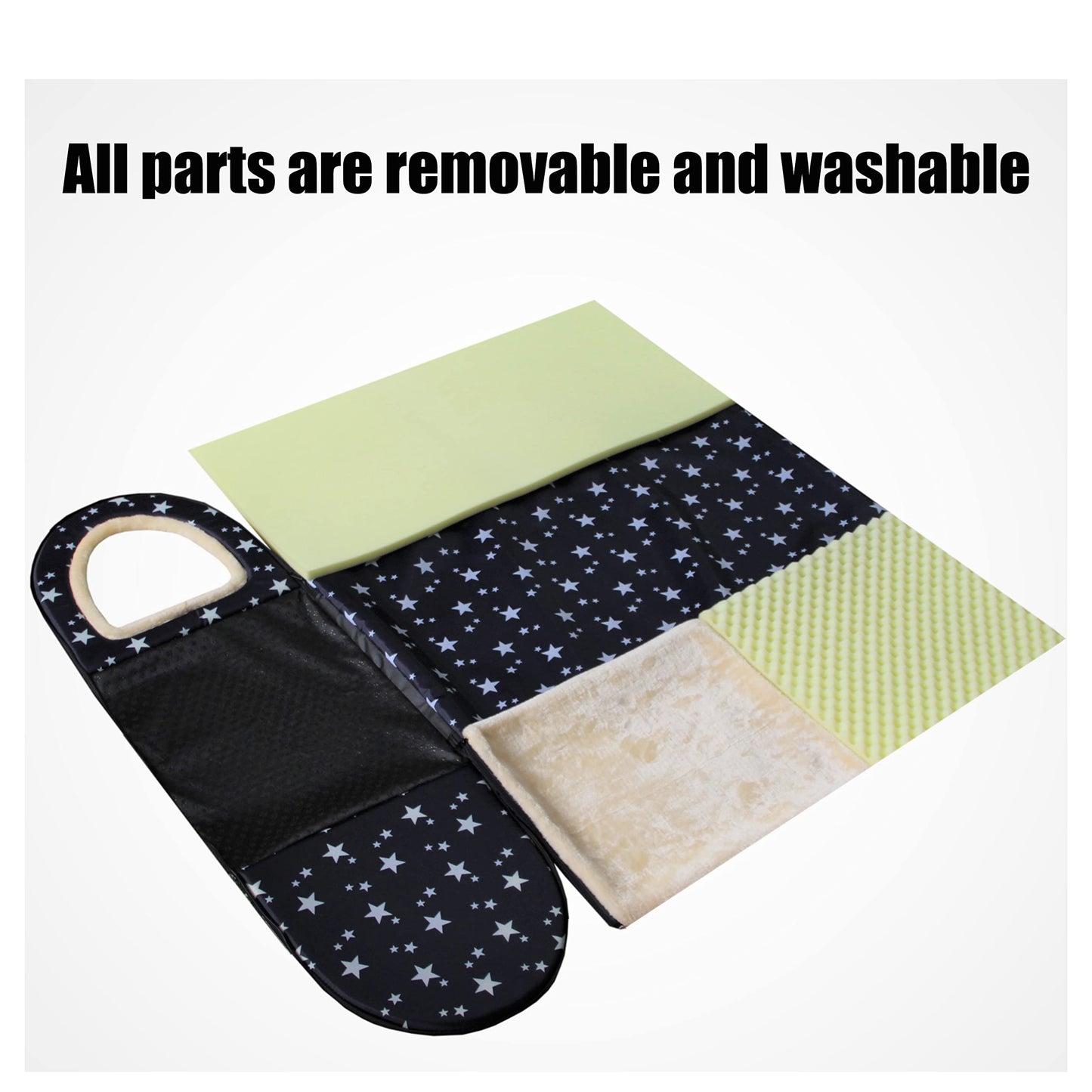 Dog Bed,2 Ways to Use,Indoor Pet House with Fluffy Mat,Removable and Washable Cover,Splash-Proof House and Non-Slip Bottom,for Large Dogs(2XL Star)