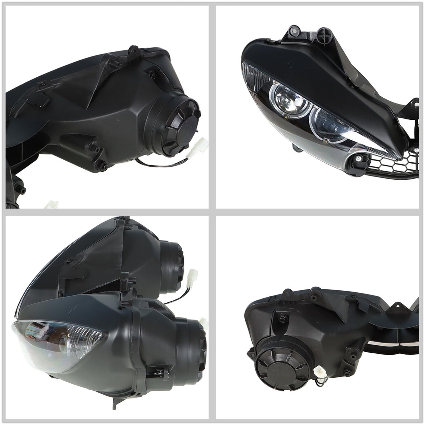 waltyotur Motorcycle Front Headlight Headlamp Replacement for Yamaha YZF R6 2003-2005 & R6S 2006-2009