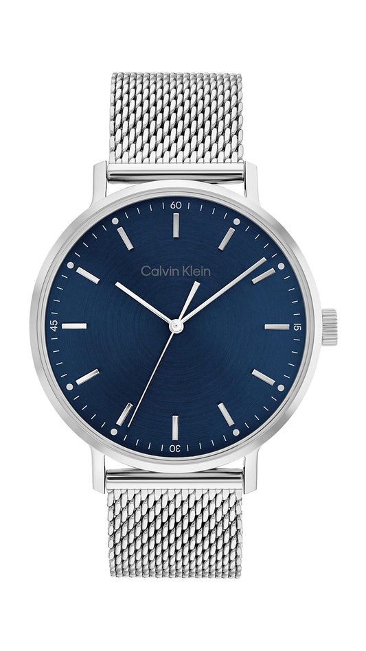 Calvin Klein Modern Men's Stainless Steel Case Quartz Watch with Stainless Steel Mesh Bracelet (Model: 25200045)