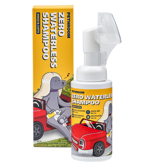 [PETHROOM] No-Rinse Paw Cleaner for Dogs & Cats | Portable, Quick Drying & Non-Sticky | Puppy Paw Washer with Soft Silicone Bristle | Deodorizing, Moisturizing, Allergy-Free Fragrance 2.87 fl oz.