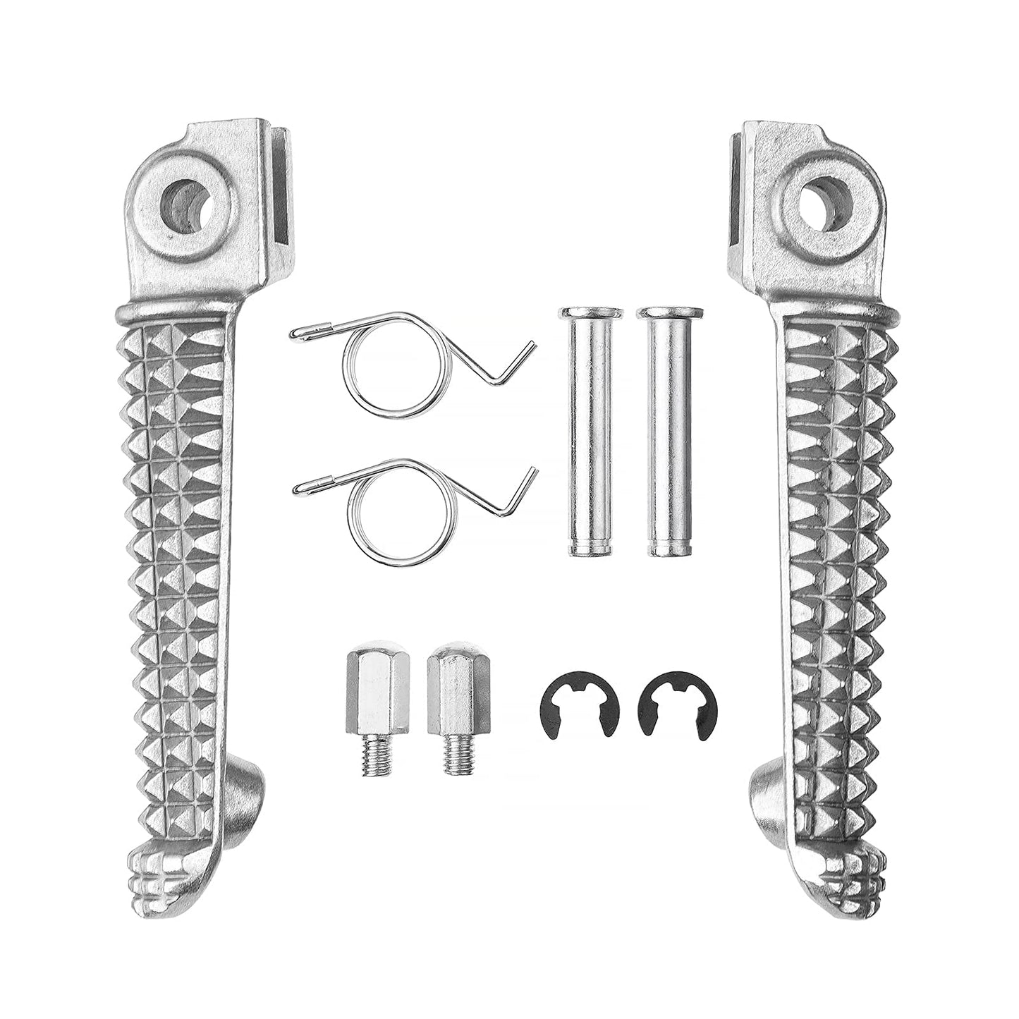 VPZMT Front Foot Pegs Fits for 1998-2023 yamaha YZF R1, 2015-2023 R1S/R1M, 1999-2020 R6, 2003-2009 R6S (Front-White)