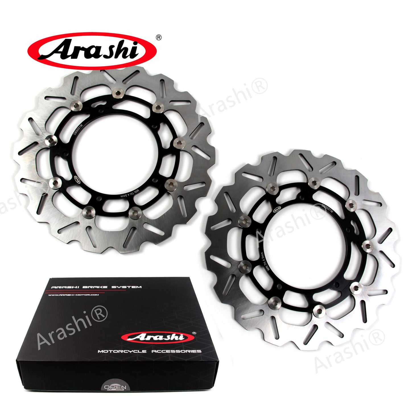Arashi Front Rear Brake Disc Rotors for Yamaha YZF R6 2005-2016 Motorcycle Replacement Accessories YZF-R6 2006 2007 2008 2009 2010 2011 2012 2013 2014 2015 Black YZF-R1
