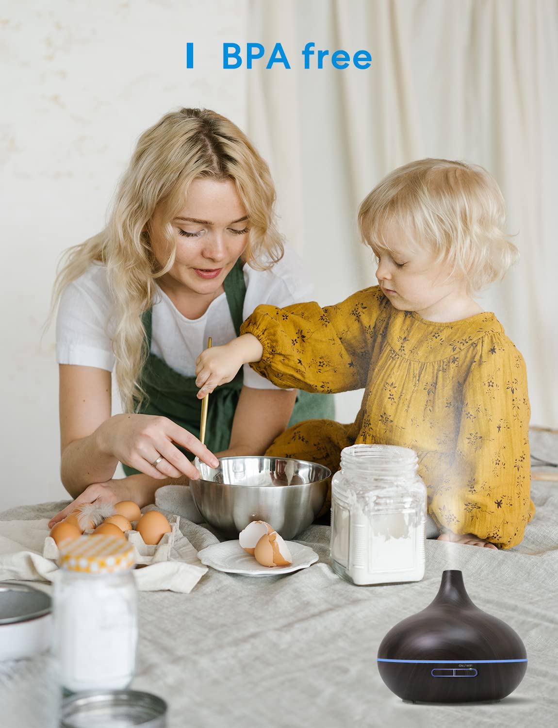 Meross Smart WiFi Essential Oil Diffuser Works with Apple HomeKit & Alexa, Ultrasonic Aromatherapy Diffuser & Mist Humidifier with Voice & APP Remote Control, Schedule & Timer, RGB Light