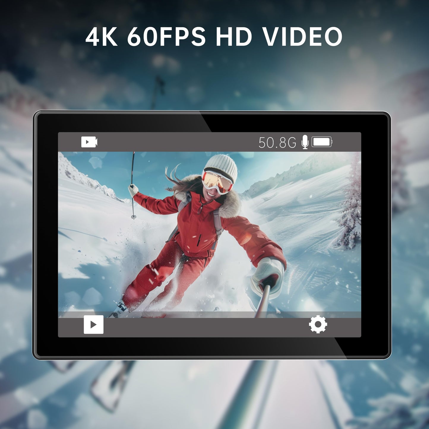 ODDV 4K60FPS 30MP Action Camera with Front LCD and Touch Rear Screens, Underwater Camera with 64GB Memory Card, 132FT Waterproof Camera, EIS, 5X Zoom, WiFi Remote Control（Black）
