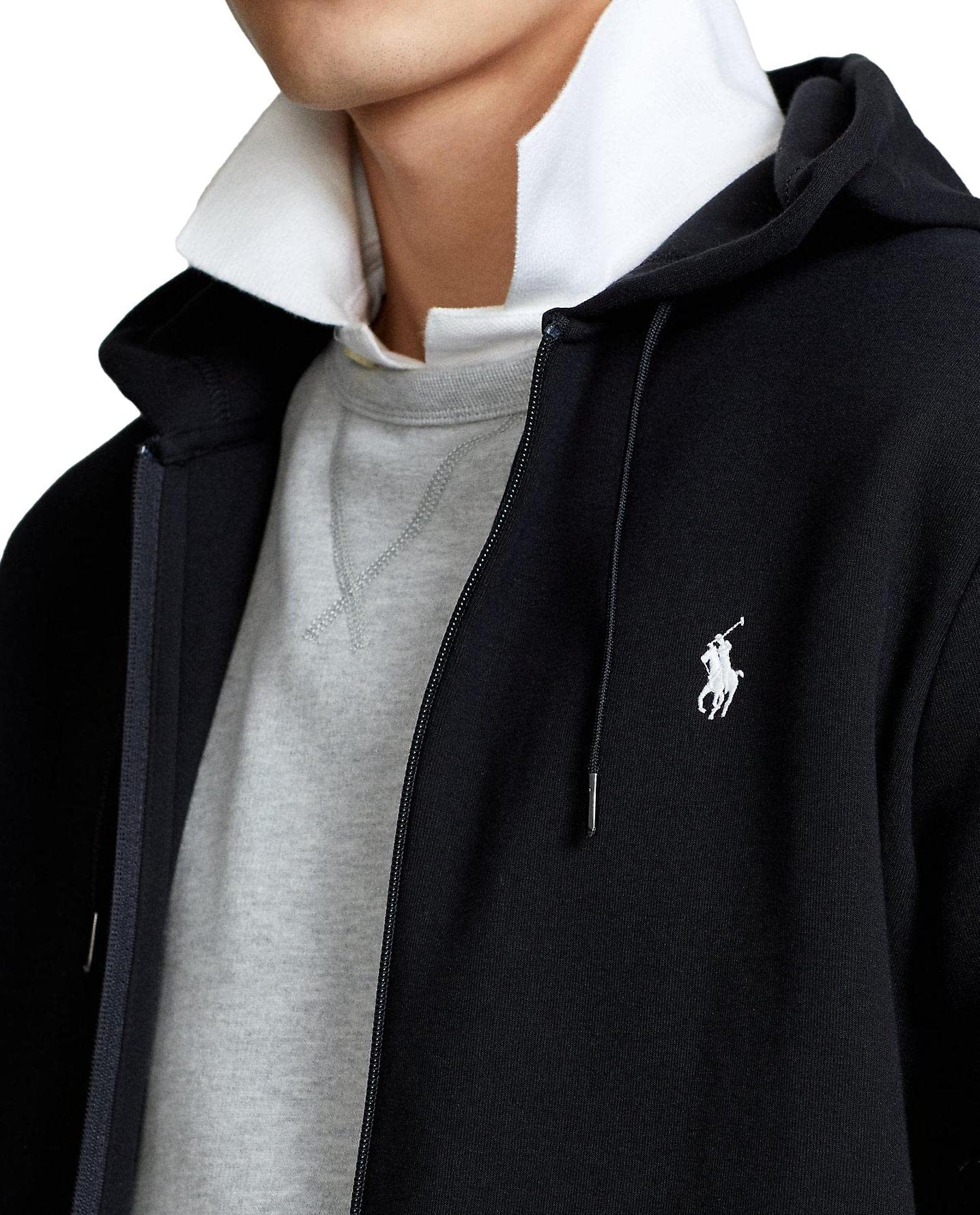 POLO RALPH LAUREN Double Knit Tech Fleece Hoodie - L - Black