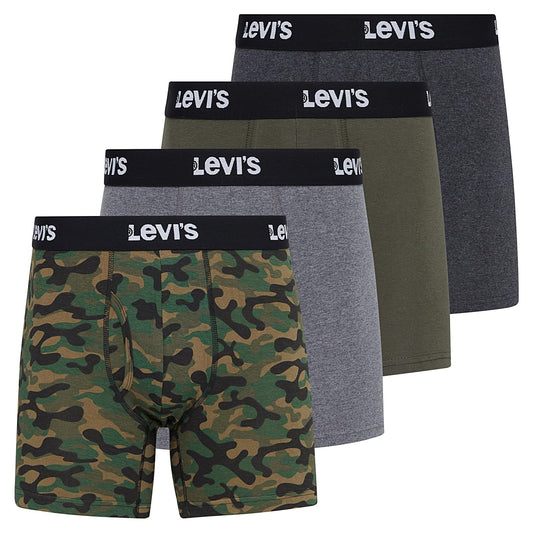 Levi's Mens Boxer Briefs Breathable Stretch Underwear 4 Pack