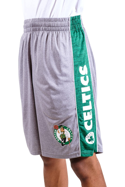 Ultra Game NBA Boston Celtics Men's Mesh Athletic Active Basketball Shorts, Heather Gray, XX-Large