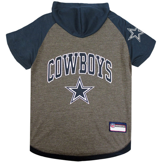 Pets First NFL Dallas Cowboys Hoodie for Dogs & Cats. NFL Football Licensed Dog Hoody Tee Shirt, Large. Sports Hoody T-Shirt for Pets. Licensed Sporty Dog Shirt (DAL-4044-LG)