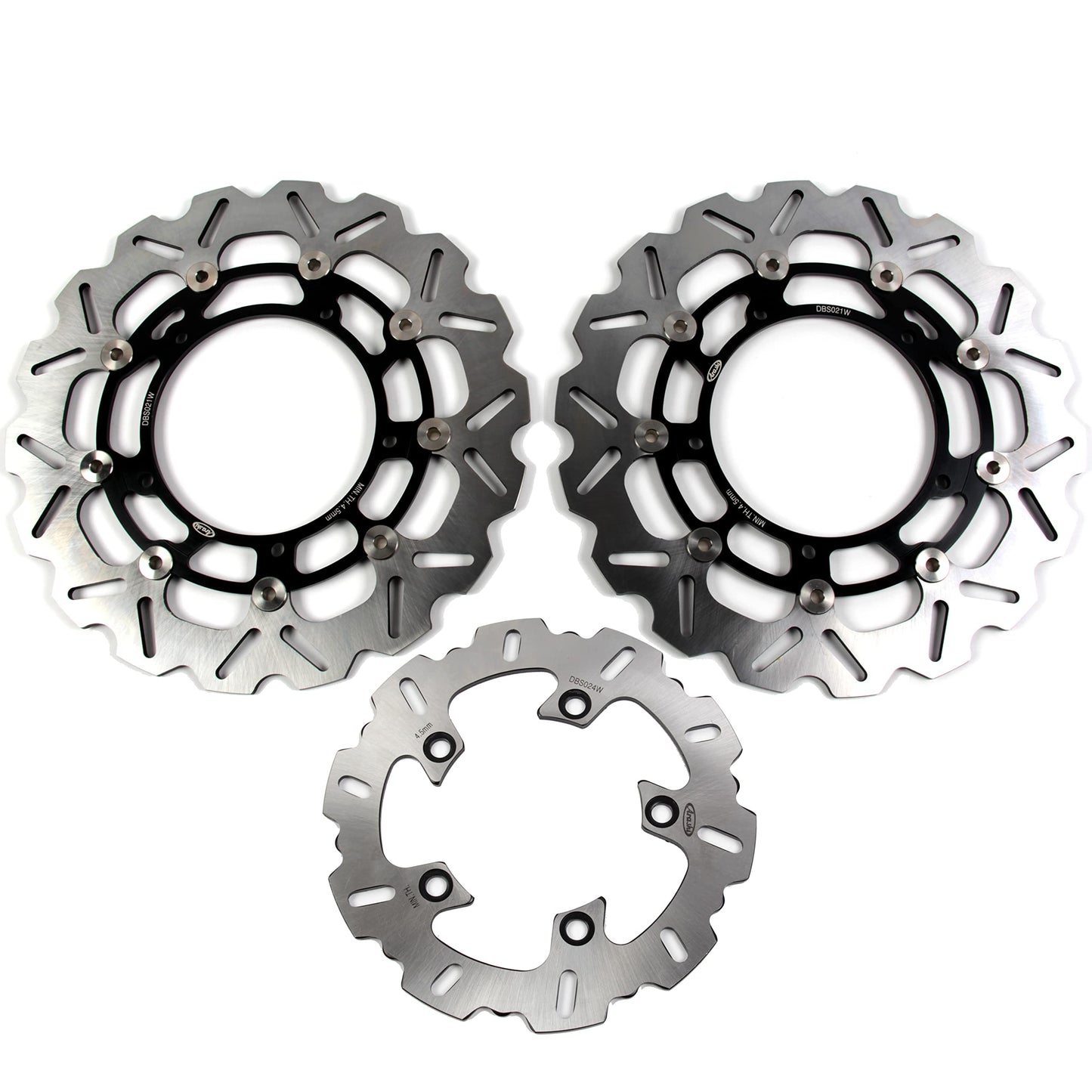 Arashi Front Rear Brake Disc Rotors for Yamaha YZF R6 2005-2016 Motorcycle Replacement Accessories YZF-R6 2006 2007 2008 2009 2010 2011 2012 2013 2014 2015 Black YZF-R1