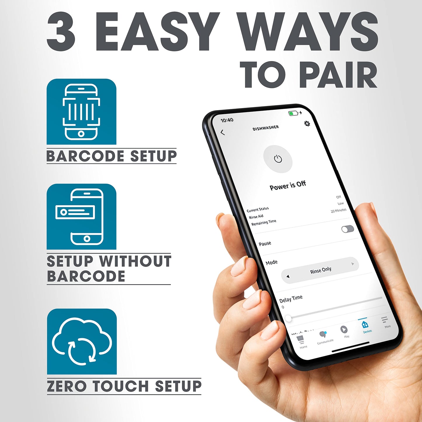 SHARP Smart Dishwasher Works with Alexa. Includes LED Interior lights, Stainless Steel interior, Heated Dry with Fan Assist, Wash Zone cleans half load on either rack, Adjustable Third Rack