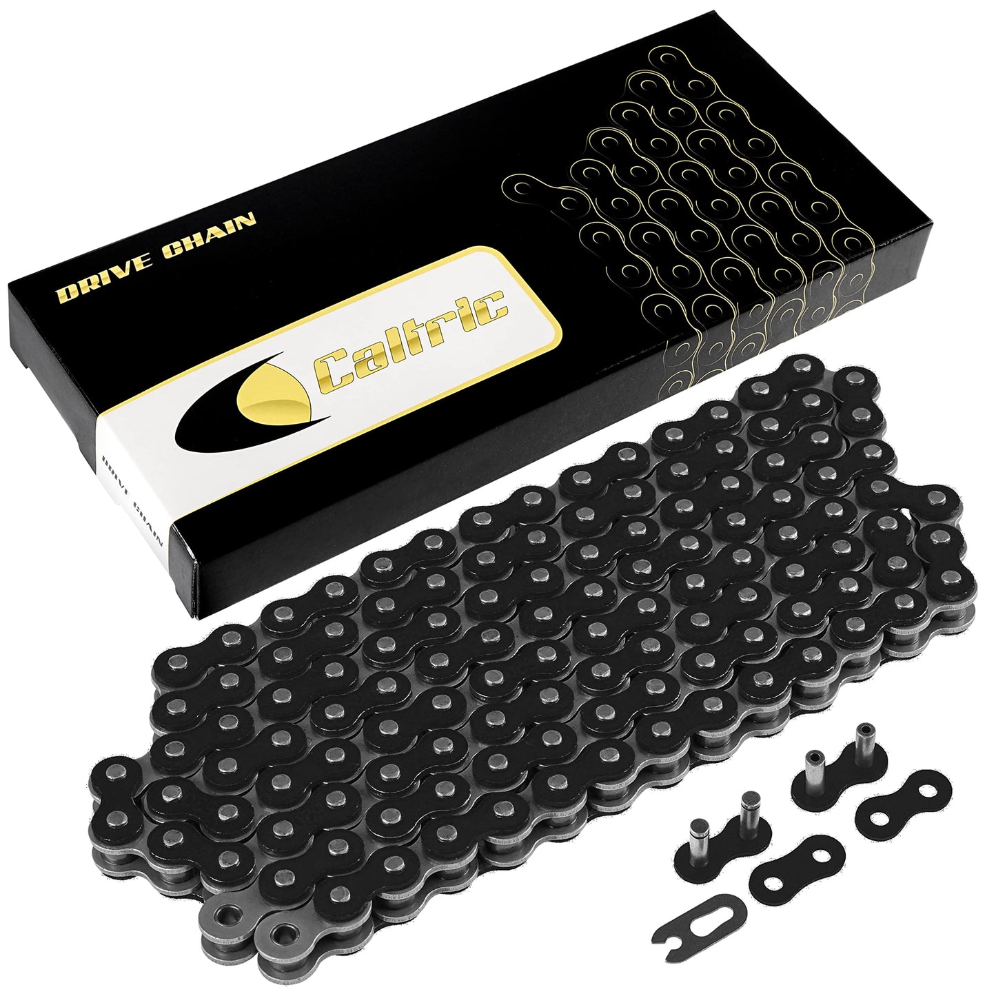Caltric Black Drive Chain And Sprocket Kit Compatible with Yamaha R6 YZF-R6 2006-2018