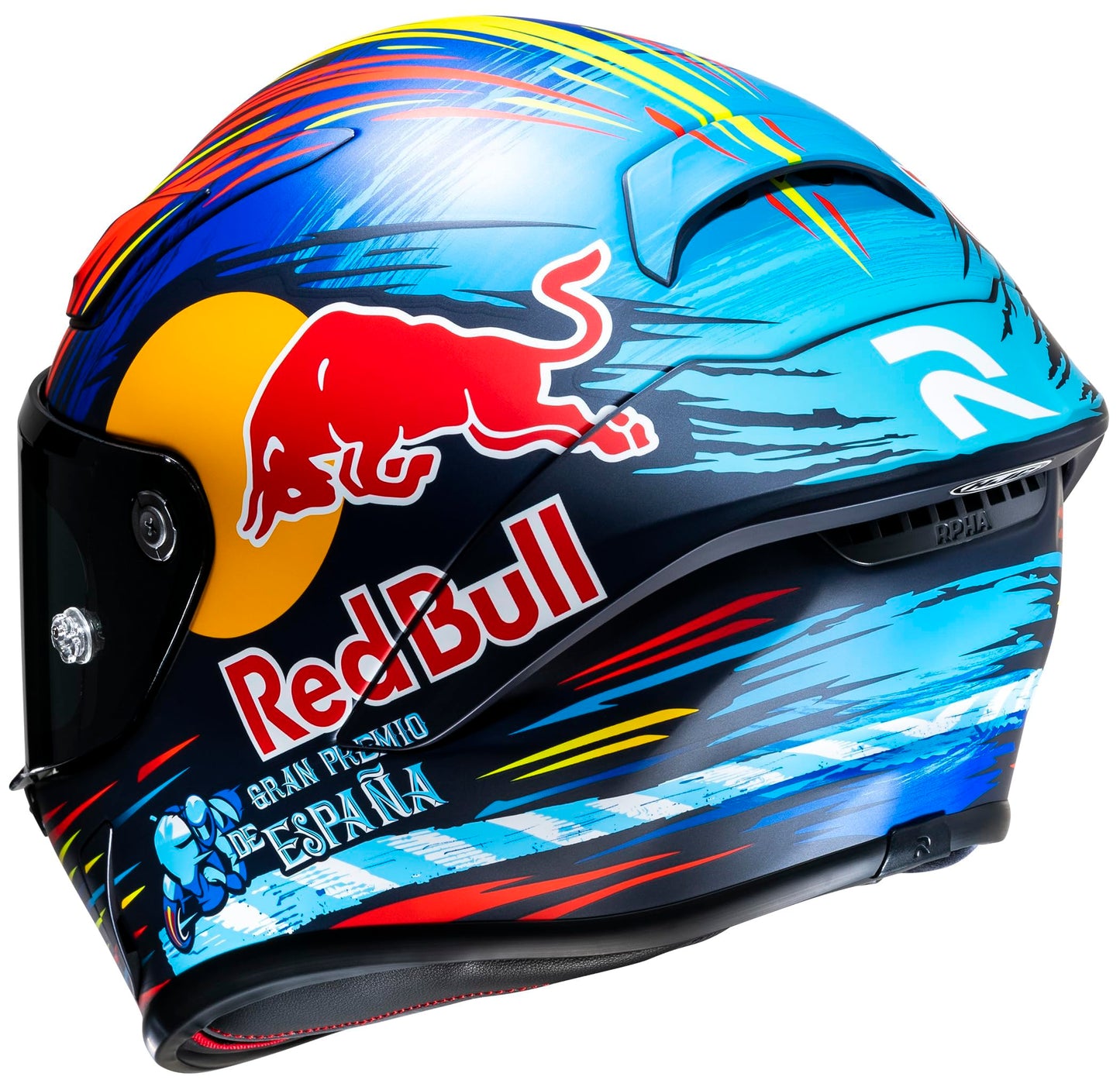 HJC RPHA 1N Jerez Red Bull Adult Street Motorcycle Helmet - MC-21SF / Medium