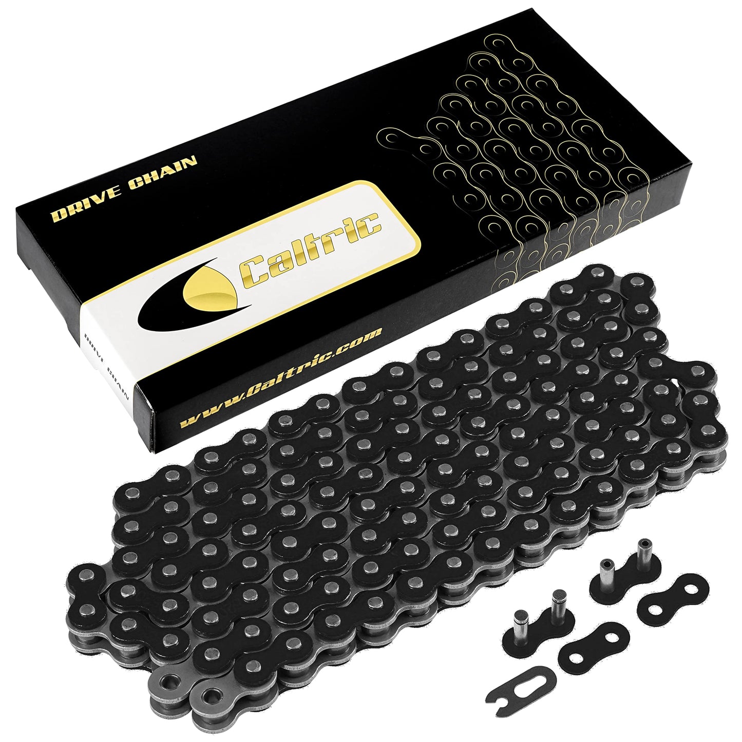 Caltric Black Drive Chain And Sprocket Kit Compatible with Yamaha R6 YZF-R6 2006-2018